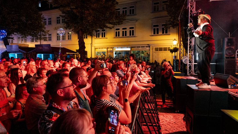 Mega-Star Lou Bega sang seinen "Mambo No. 5" zum Arnstädter Stadtfest.