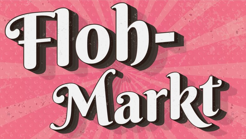 Das Bild zeigt eine Grafik für den Flohmarkt