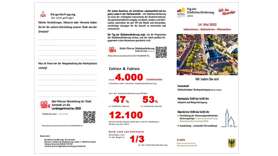 Flyer Tag der Städtebauförderung 2022